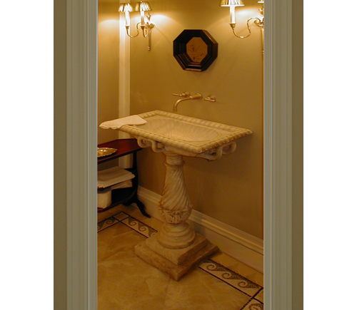 POWDER ROOM WITH HISTORIC COMPONENTS