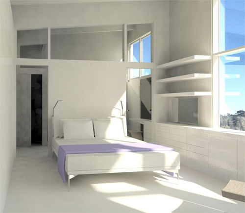 PERSPECTIVE INTO MASTER BEDROOM