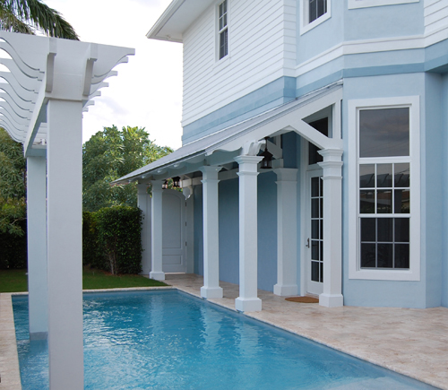 POOLSIDE FACADE PERSPECTIVE