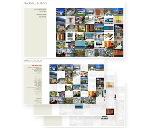 ARCHITECTURAL PORTFOLIO WEBSITE - INDEX PAGES