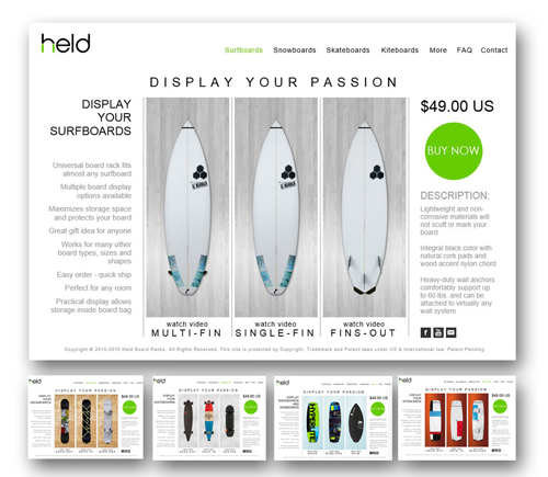 HELD BOARD RACKS WEBSITE