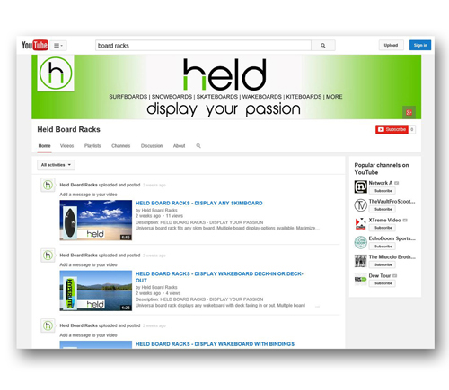 HELD BOARD RACKS WEBSITE